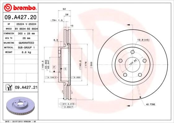 

Brembo 09A42721