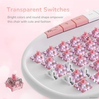 Клавиатура Royal Kludge RK Round RGB (белый, RK Pink)