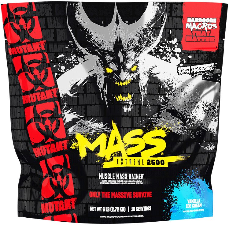 Гейнер Mutant Mass Extreme 2500 (ванильное мороженое, 5450г)