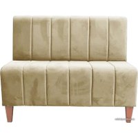Диван Brioli Руди полоса двухместный (микровелюр, B2 бежевый)