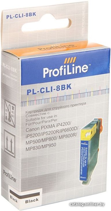 Картридж ProfiLine PL-CLI-8BK (аналог Canon CLI-8BK)