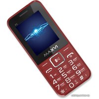 Кнопочный телефон Maxvi P2 (винный красный)