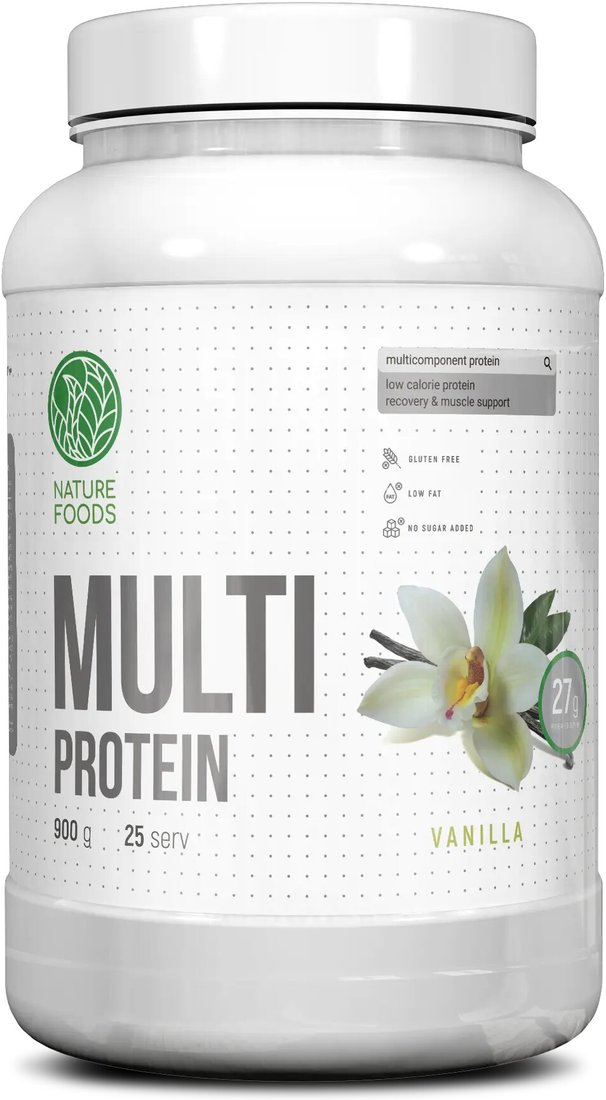 Протеин сывороточный (концентрат) Nature Foods Multi protein (ваниль, 900 г)