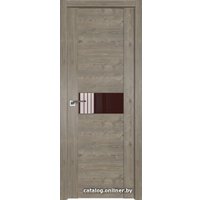 Межкомнатная дверь ProfilDoors 2.05XN L 40x200 (каштан темный, стекло lacobel коричневый лак)