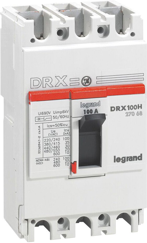 

Выключатель автоматический Legrand DRX 125100A 3P 36KA 27068