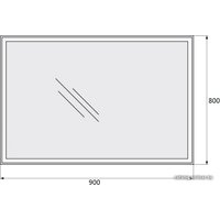  BelBagno Зеркало SPC-GRT-900-800-LED-BTN