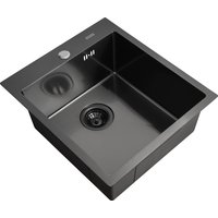 Кухонная мойка ARFEKA AF 450*505 BLACK PVD NANO+ринзер+коландер