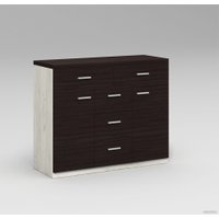 Комод Миркомодоф Милтон 12 (дуб крафт белый/венге луизиана)