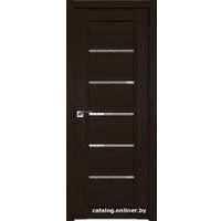 Межкомнатная дверь ProfilDoors 2.76XN R 80х200 (дарк браун, стекло дождь белый)