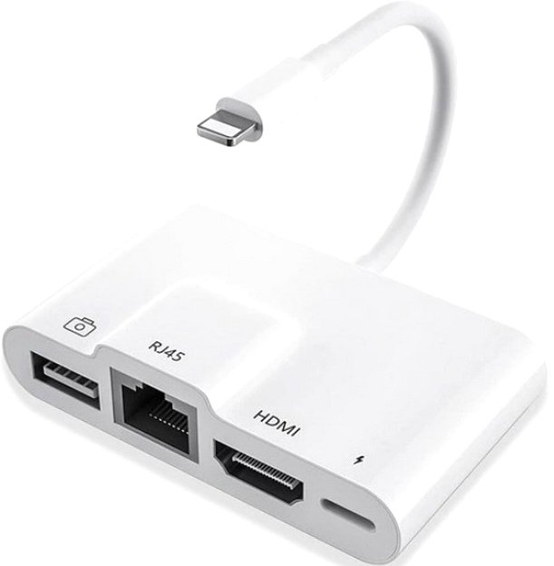 

Адаптер USBTOP Lightning - HDMI/RJ45/USB Type-C//USB Type-A