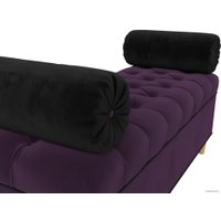 Банкетка Лига диванов Глория 113666 (велюр фиолетовый/черный/черный)