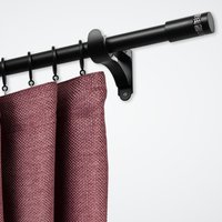 Карниз для штор Sundays Home Волна Имидж 25мм однорядный (черный матовый, 3м)