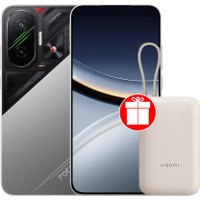 Телефон POCO F7 12GB/512GB международная версия (серебристый) + пауэрбанк Xiaomi Power Bank P15ZM 10000mAh (бежевый) по акции