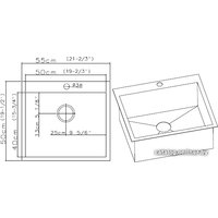 Кухонная мойка Asil AS 251 F (матовая, 1.2 мм)