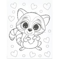 Набор для рисования MultiArt Холст для росписи Милый енотик CANV15X20-RAC