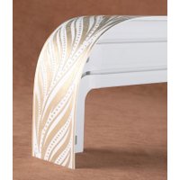 Карниз для штор Legrand Феникс 7см 2.4м 2р с поворотами 58139236 (белый/золотой)