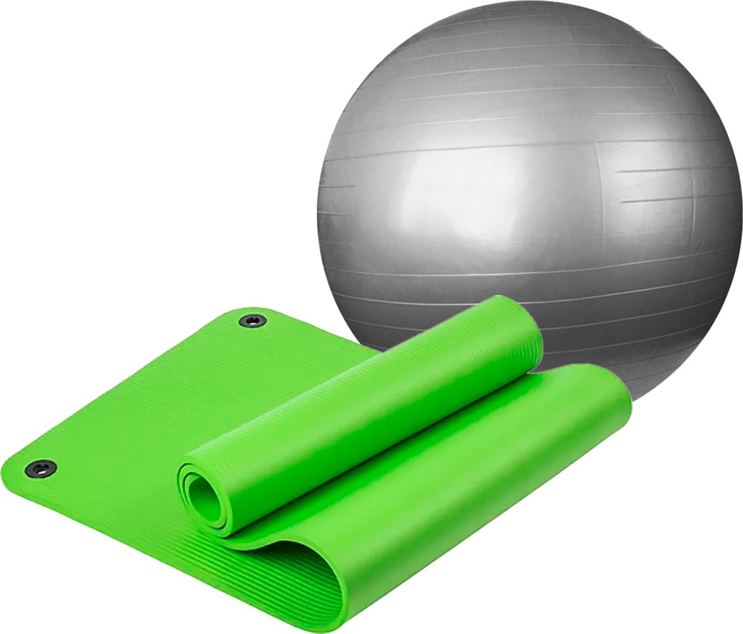 

Набор для йоги Sundays Fitness Фитбол IR97402-65 + Коврик 1см IR97506 (серебристый, зеленый)