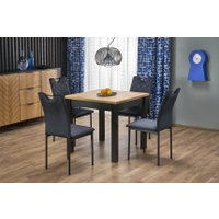 Кухонный стол Halmar Qubik 80-200/80/76 (дуб артизан/черный) в Гродно