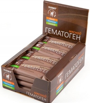 

Лакомство для собак TiTBiT Гематоген мясной vitamin (16 шт)
