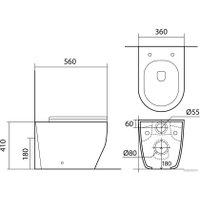 Унитаз приставной Aquatek Европа AQ1902-00