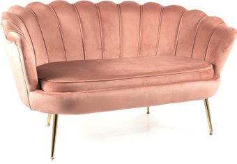 Софа Signal Camellia 1 Velvet (Bluvel 52 античный розовый/золотой)
