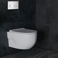 Унитаз подвесной Roxen Porto One Rimless 6 в 1 StounFix Dual Fresh 636623 (белое стекло)