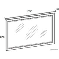 Зеркало Anrex Monako 130 (сосна винтаж/дуб анкона) в Лиде