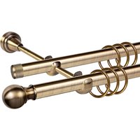 Карниз для штор АС ФОРОС Grace D19Г/19Г + наконечники Шар Стюард (2м, антик)