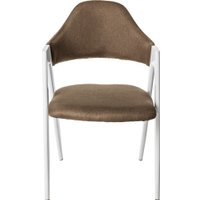 Стул с подлокотниками Mio Tesoro Луна DC-048A (коричневый/белый)