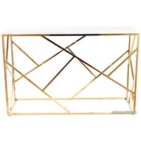 Консольный стол Signal Escada C II (эффект белого мрамора/золотой)