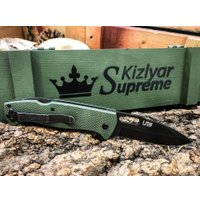 Складной нож Kizlyar Supreme Ute 440C BlackWash Green