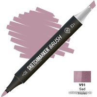 Маркер художественный Sketchmarker Brush Двусторонний V91 SMB-V91 (тусклый фиолетовый)