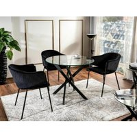 Кухонный стол Signal Agis AGISC (прозрачный/черный матовый)