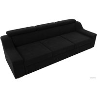 Диван Лига диванов Линдос (микровельвет, черный)
