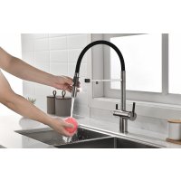 Смеситель Paulmark Gravity Gr213888-BS (стальной/нержавеющая сталь)