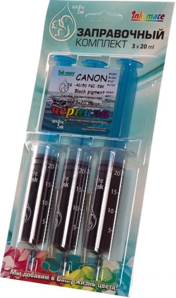 

Чернила White Ink для Canon PG-40/50 PGI-5BK 3x20 мл