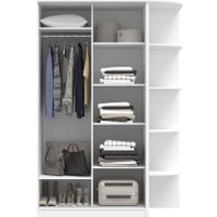 Шкаф-купе Кортекс-мебель Лагуна ШК04-02 (белый/орех элия, правая консоль)