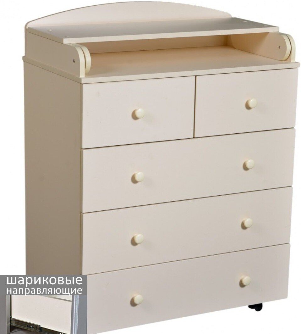 

Детский комод Антел Ульяна-3 800-5 ЛДСП (слоновая кость)