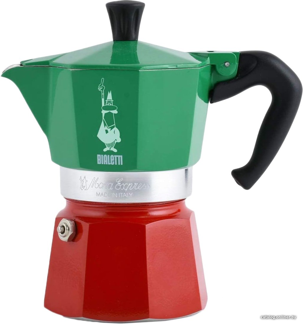 Гейзерная кофеварка Bialetti Moka Express Tricolor (3 порции)