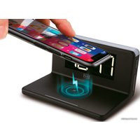Настольные часы с беспроводной зарядкой Max M-010 (черный)