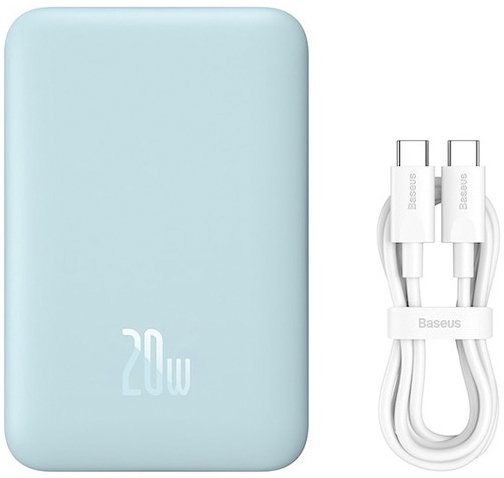 

Внешний аккумулятор Baseus Magnetic Mini Wireless Fast Charge Power Bank 10000mAh 20W (голубой)