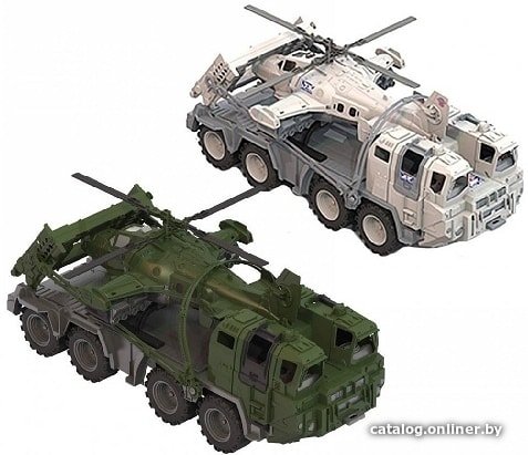 Грузовик Нордпласт Военный тягач арктика с вертолетом 286