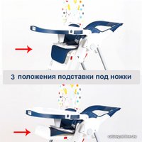 Высокий стульчик Martin Noir Nula Lux (Beige Marble) 0+