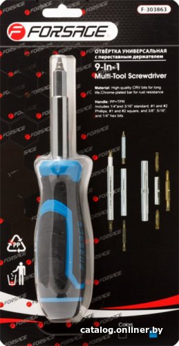 Набор отвертка с битами FORSAGE F-303863 (7 предметов)