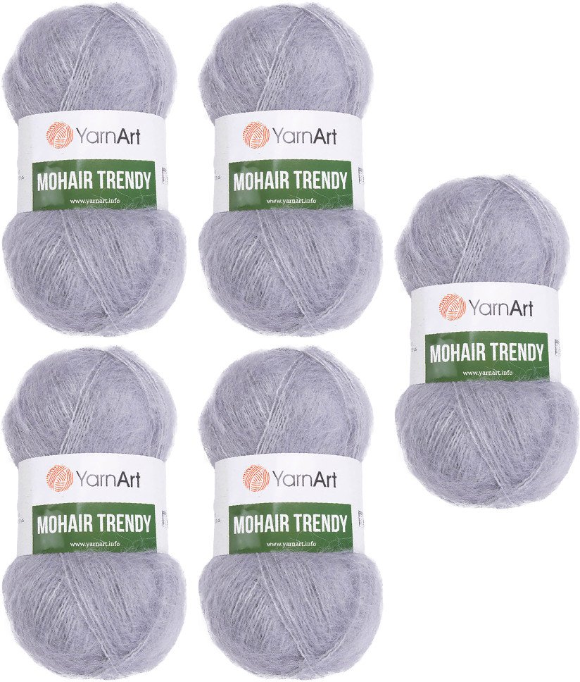 

Набор пряжи для вязания Yarnart Mohair Trendy 113 (серый, 5 шт)