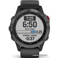 Умные часы Garmin Fenix 6 Pro Solar (серый шифер, силикон)