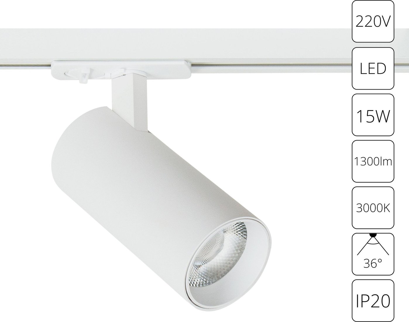 Трековый светильник Arte Lamp Bene A1936PL-1WH