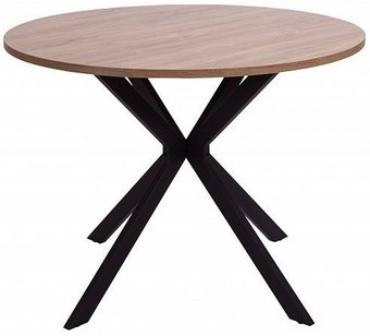 Кухонный стол Listvig Vega 100-135x75 (дуб канзас/черный)