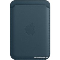 Кредитница Apple Leather Wallet MagSafe MHLQ3 (baltic blue)