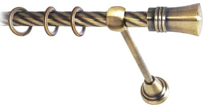 

Карниз для штор Lm Decor Гиро (антик, витая, 4м 16мм, 1 ряд)